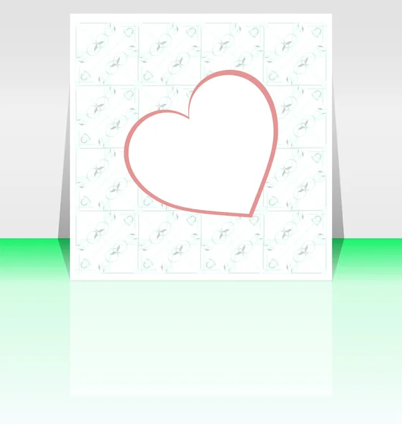 Liebe Visitenkarte mit Herz — Stockfoto