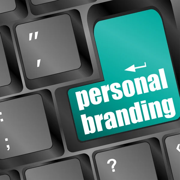 Parole personal branding sulla tastiera del computer — Foto Stock