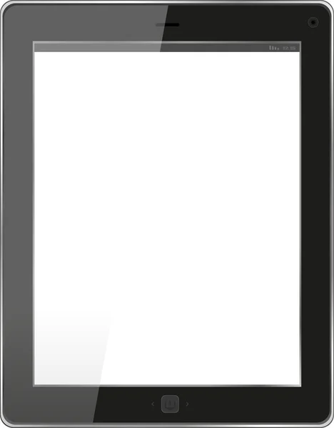 Computador tablet pc realista com tela em branco isolado no fundo branco — Fotografia de Stock