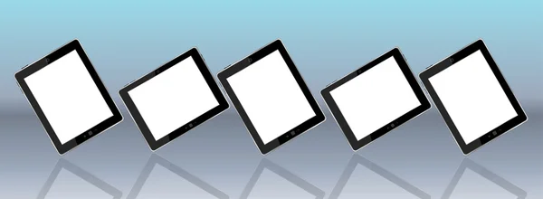 Tablet pc definido em segundo plano — Fotografia de Stock