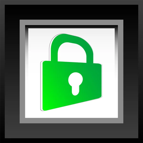 Security icon over aperture style background - locked — Stock Photo, Image