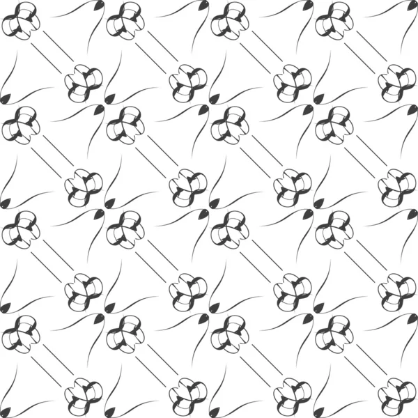 Mono fekete tapéta, varrás nélküli ismétlődő mintás háttérrel — Stock Fotó