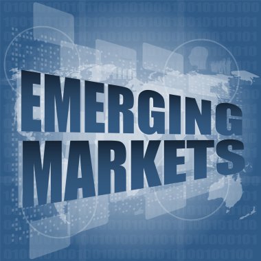 Dijital dokunmatik iş ekranında pazarlama sözcüğü