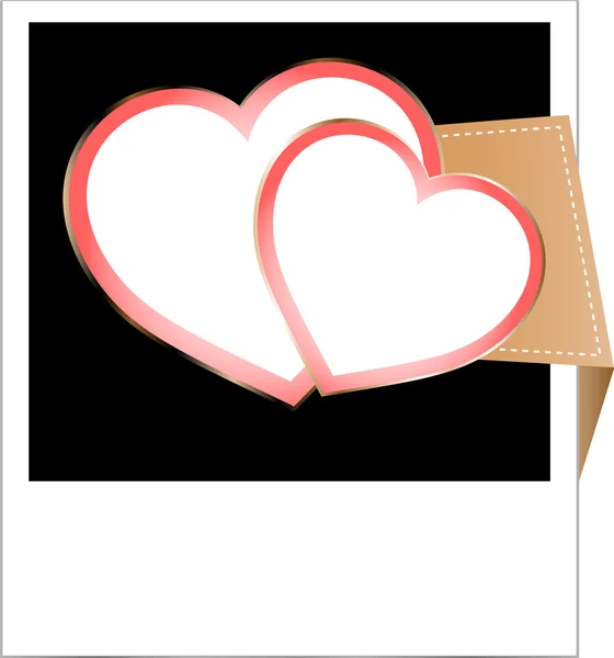 Elegant, stylish, photo frame, romantic Valentine's Day card — Stock Photo, Image