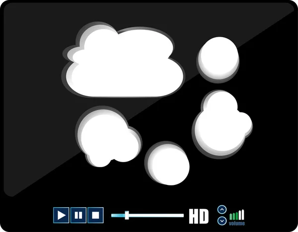 Медіа-палер з абстрактною хмарою — стокове фото