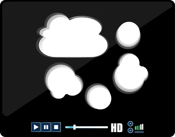 Médií palyer s abstraktní cloud — Stock fotografie