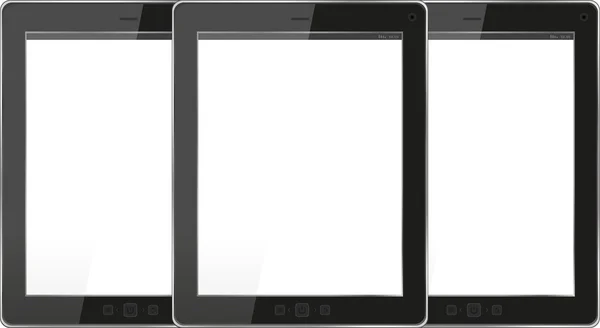 Moderne tablet pc instellen op wit — Stockfoto