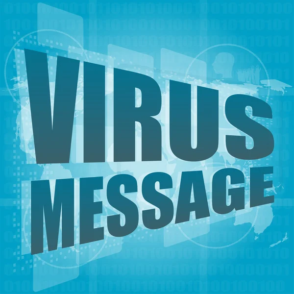 Internet concept: words virus message on digital screen — Stock Photo, Image