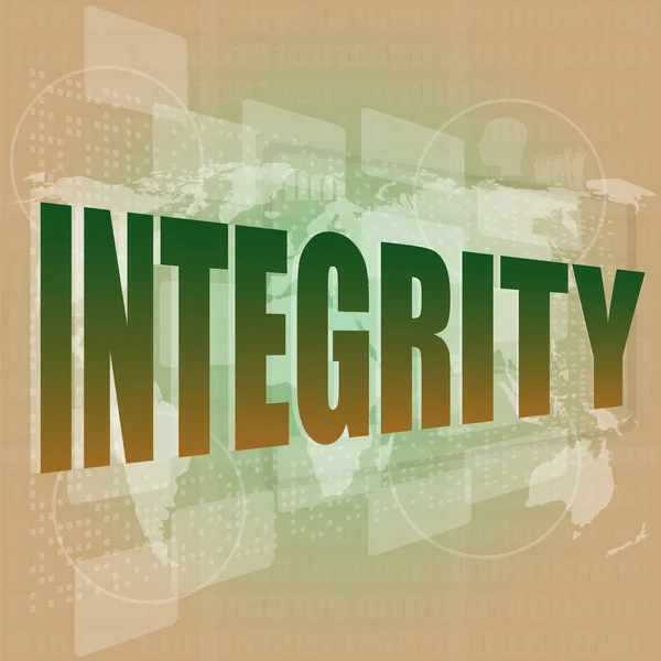 Affärsidé: ordet integritet på digital bakgrund — Stockfoto