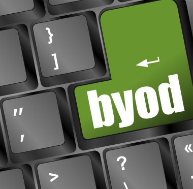 byod yeşil klavye tuşuna dizüstü bilgisayar