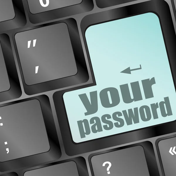 Il pulsante password sulla tastiera - concetto di sicurezza — Foto Stock