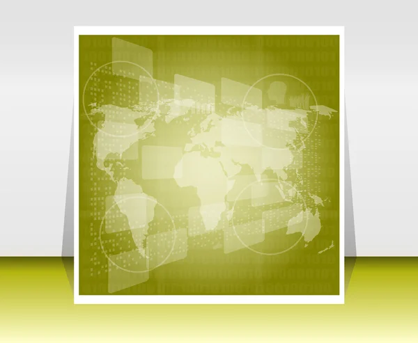 Ilustración mapa del mundo. Comunicación conceptual — Foto de Stock