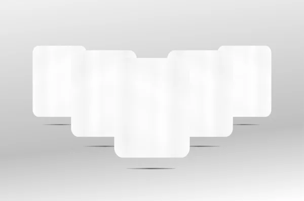 3d white paper blank frame set on background — Stock Photo, Image