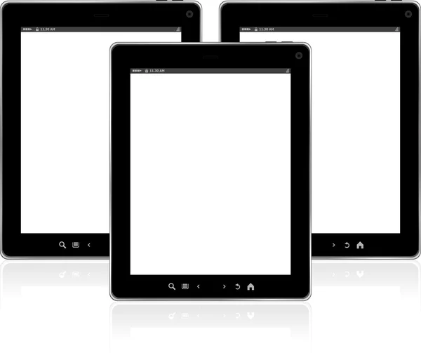 Touch screen tablet pc set — Stock Photo, Image