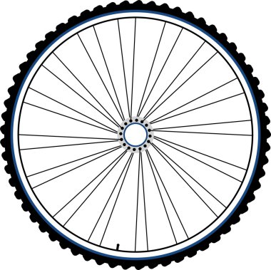 silueta de bicicleta rueda negra