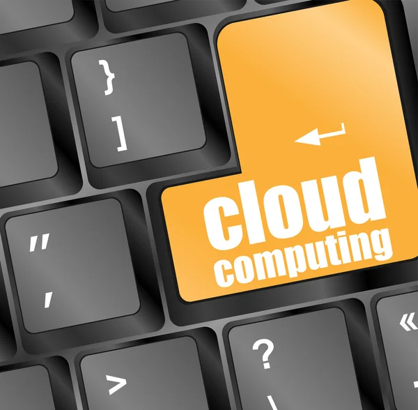 Teclado del ordenador para la computación en nube —  Fotos de Stock