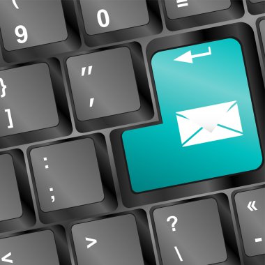 Mail klavye düğmesi gri klavye