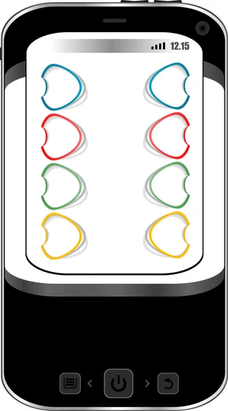 Okostelefon felhőalapú számítástechnikai szimbólummal a képernyőn — Stock Fotó