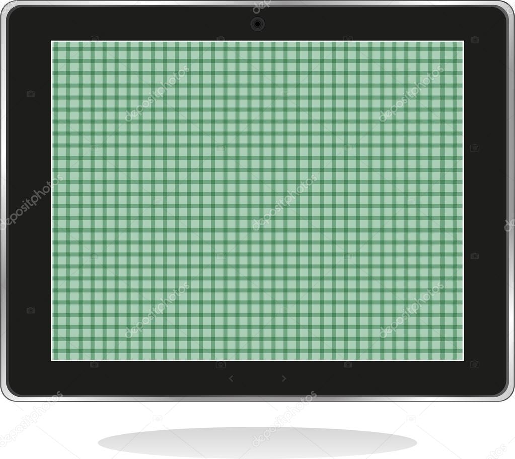 緑色の画面が白い背景で隔離の Tablet Pc ストック写真 C Fotoscool