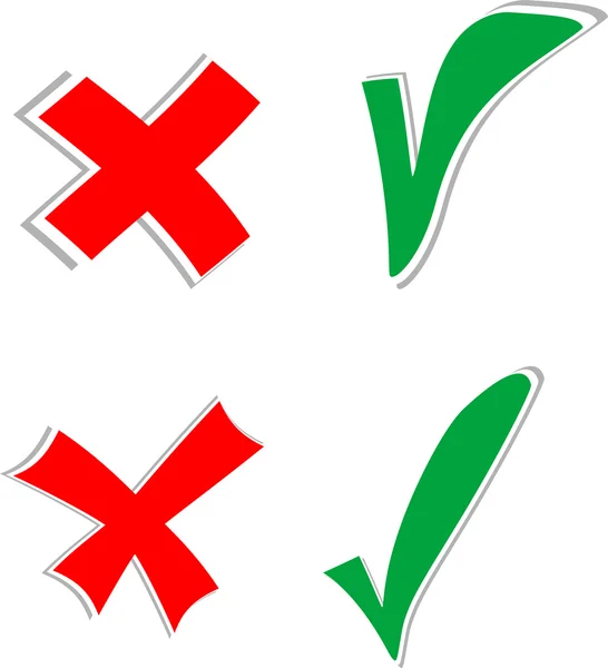 Check mark stickers set isolated on white — Stock Photo, Image