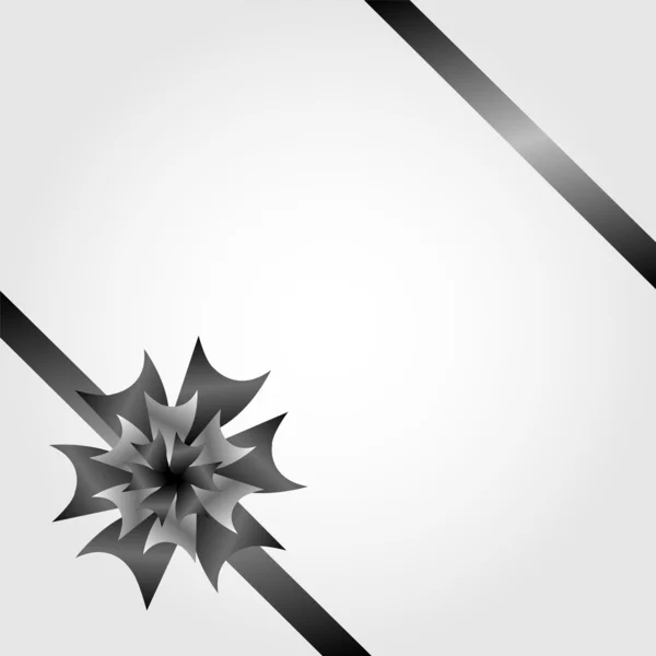 黒と白のギフト弓とリボン — ストック写真