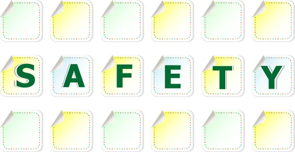Het woord veiligheid op een LabelTag stickers instellen — Stockfoto