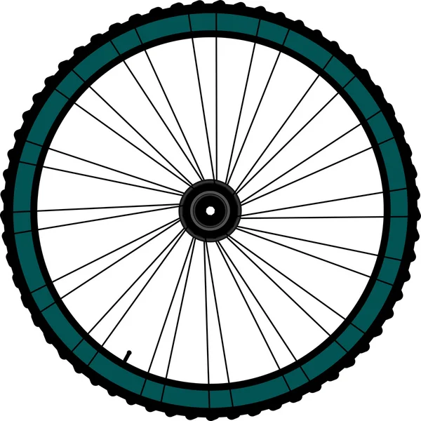 Bike wheel illustration on white background — ストック写真