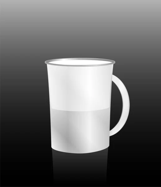 Taza blanca en negro —  Fotos de Stock