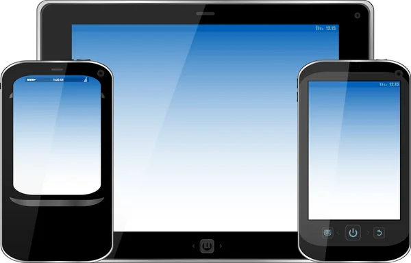 Set di dispositivi - set di smartphone e tablet — Foto Stock