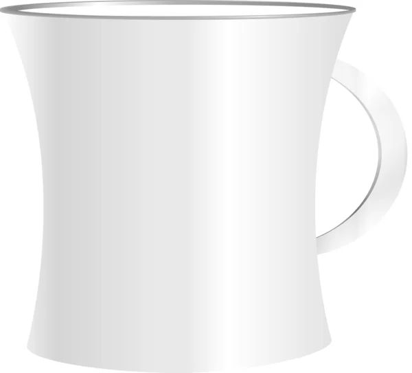 Taza blanca aislada sobre fondo blanco —  Fotos de Stock