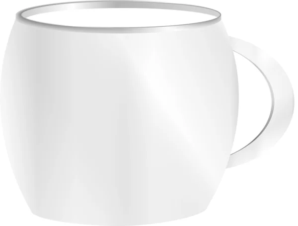 Xícara de chá isolado na vista frontal branca — Fotografia de Stock