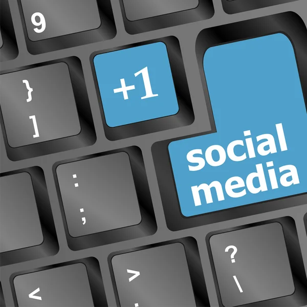 Social-Media-Tastatur — Stockfoto
