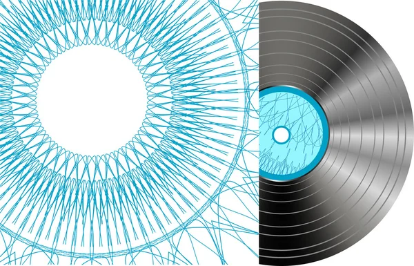 Черный виниловый диск с абстрактной обложкой — стоковое фото
