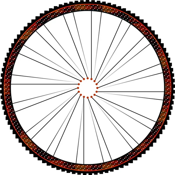Roda de bicicleta isolada no fundo branco — Fotografia de Stock