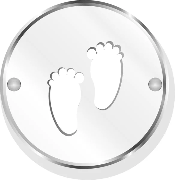 Legs realistic metal button — Stock Photo, Image