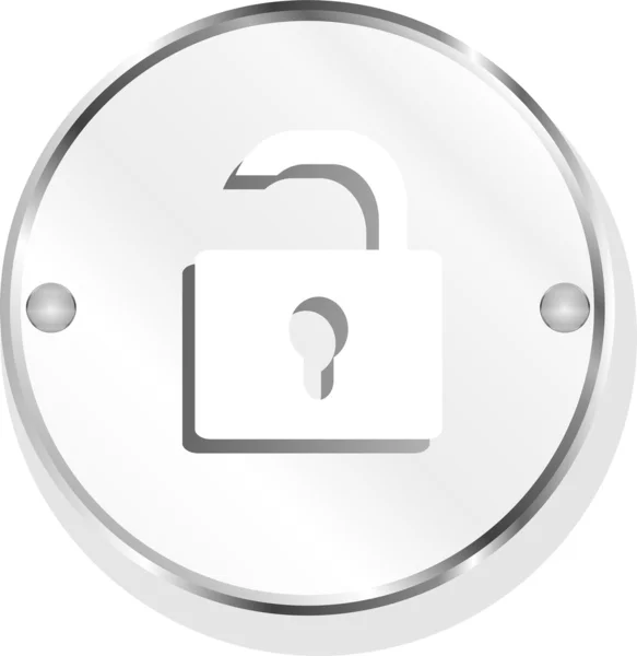 Iron lock on the metal button — Stock Photo, Image