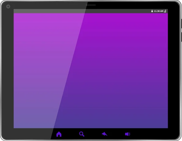 Tablette numérique avec écran bleu abstrait — Photo