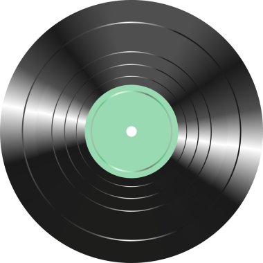 Beyaz arka plan üzerinde izole vintage vinyl record