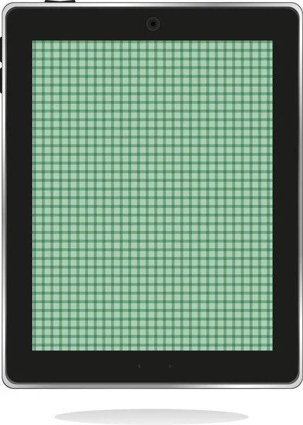 PC de la tableta ilustrada del ordenador con pantalla abstracta verde —  Fotos de Stock