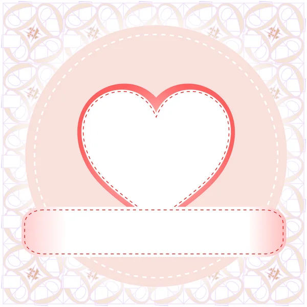Cartão postal do amor coração dos namorados — Fotografia de Stock