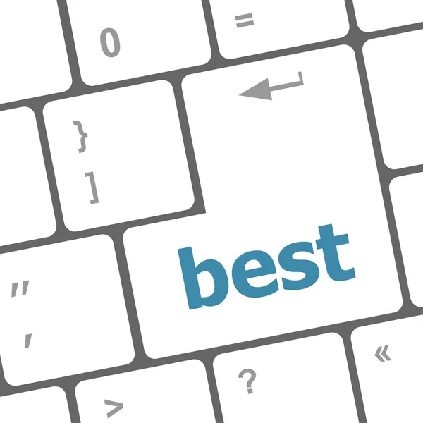Mejor botón en el teclado con enfoque suave — Foto de Stock