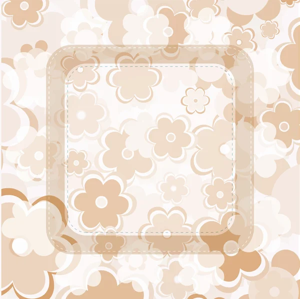 Retro old flowers on vintage background pattern — Stock Photo, Image