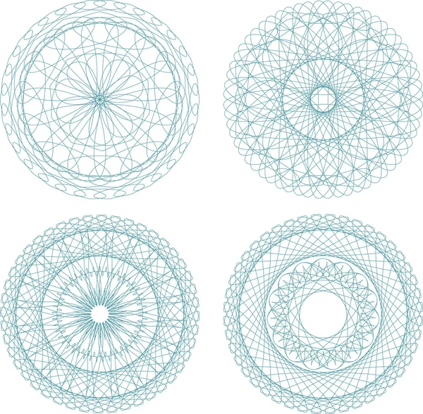 Un ensemble de beaux mandalas et cercles de dentelle — Photo