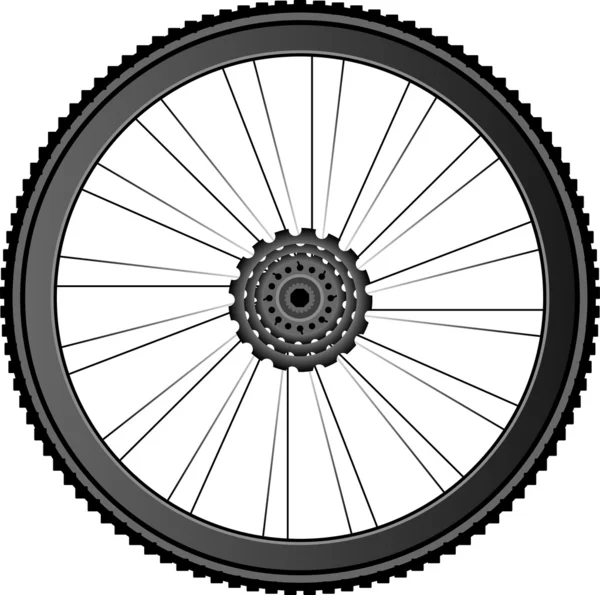 Bike wheel illustration isolated on white background — Stock Photo, Image