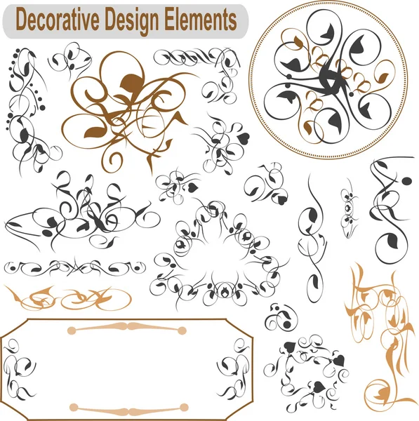 Set elementi di design calligrafico e decorazione della pagina — Foto Stock