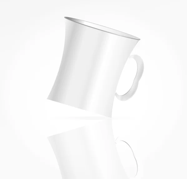 Taza blanca fotorrealista — Foto de Stock