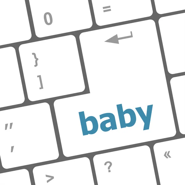 Clavier avec mot bébé sur le bouton de l'ordinateur — Photo