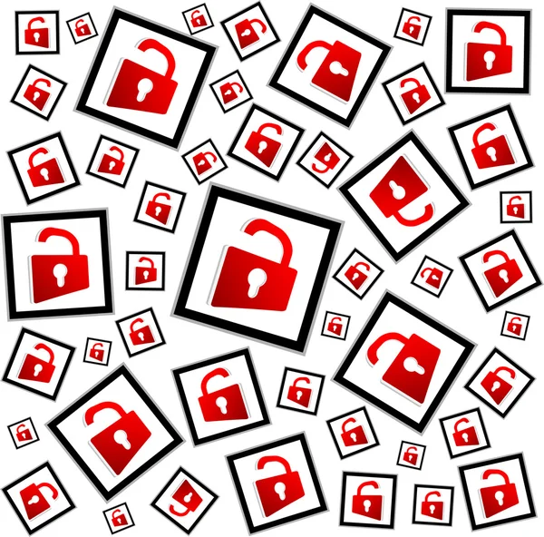 Red locks seamless pattern background — Stock Photo, Image
