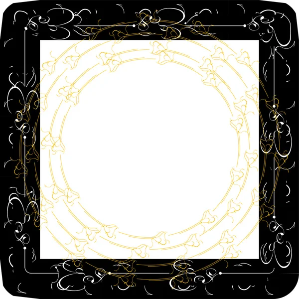 Vintage frames with gold ornament — Stock Photo, Image