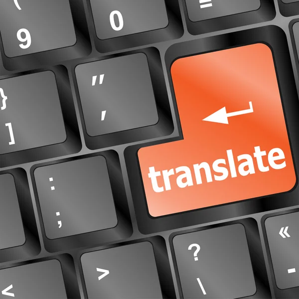 Translate knoop op toetsenbord — Stockfoto